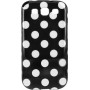 Carcasa trasera lunares Samsung Galaxy S3 negra