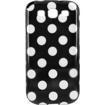 Carcasa trasera lunares Samsung Galaxy S3 negra