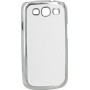 Carcasa Mooster trasera acabado cosido metal Samsung Galaxy S3 blanca