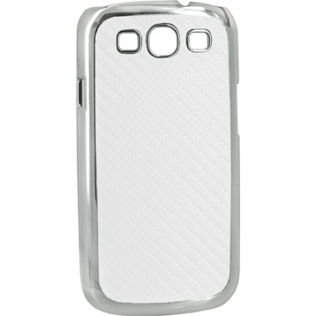 Carcasa Mooster trasera acabado cosido metal Samsung Galaxy S3 blanca