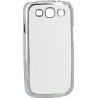Carcasa Mooster trasera acabado cosido metal Samsung Galaxy S3 blanca