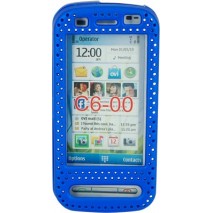 Carcasa Mooster rejilla Nokia C6 azul