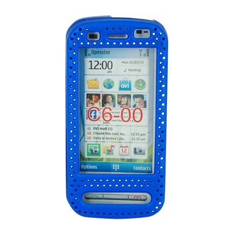 Carcasa Mooster rejilla Nokia C6 azul