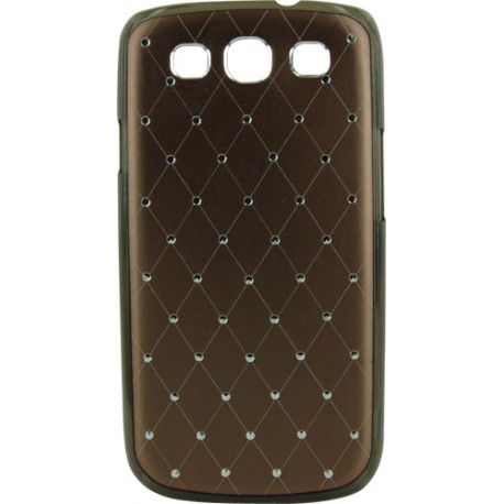 Carcasa Mooster trasera diamante Samsung Galaxy S3 marron