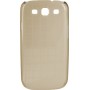 Carcasa Mooster trasera cuadricula transparente rigida Samsung Galaxy S3 marron