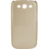 Carcasa Mooster trasera cuadricula transparente rigida Samsung Galaxy S3 marron