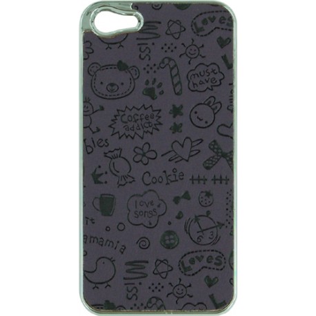 Carcasa Mooster trasera graffiti iPhone 5 morado