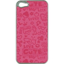 Carcasa Mooster trasera graffiti iPhone 5 rosa