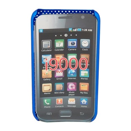 Carcasa trasera Mooster rejilla Samsung I9000 Galaxy S azul