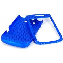 Carcasa trasera Mooster rejilla Blackberry 9800 torch azul