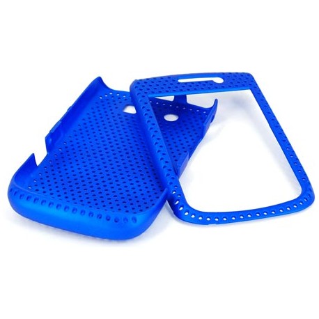 Carcasa trasera Mooster rejilla Blackberry 9800 torch azul