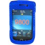 Carcasa trasera Mooster rejilla Blackberry 9800 torch azul