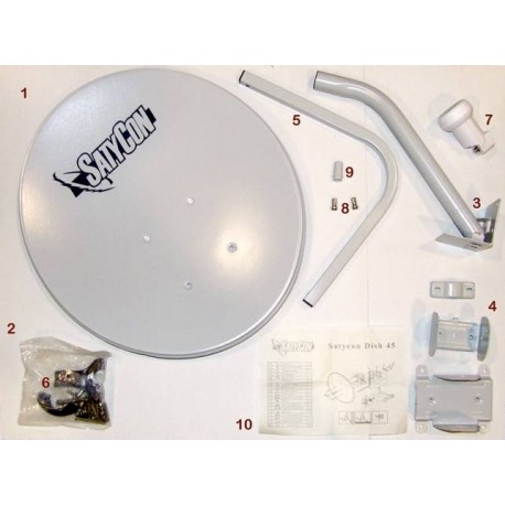 KIT COMPLETO ANTENA PARABOLICA TV SATELITE