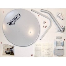 KIT COMPLETO ANTENA PARABOLICA TV SATELITE