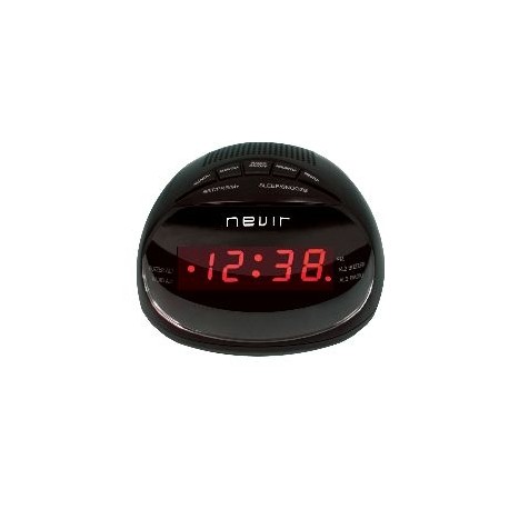 RADIO RELOJ DESPERTADOR NEVIR NVR-333 NEGRO
