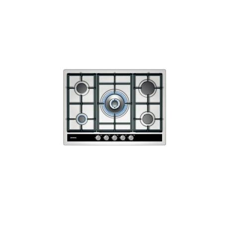 PLACA DE GAS SIEMENS EC745RB90E ENCASTRE 70cm, 5 QUEMADORES, WOK,  PARRILLA, ACERO INOX.