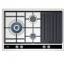 PLACA DE GAS SIEMENS EC845XB90E ENCASTRE 75cm, 4 QUEMADORES, WOK,  PARRILLA, ACERO INOX.