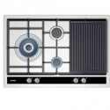 PLACA DE GAS SIEMENS EC845XB90E ENCASTRE 75cm, 4 QUEMADORES, WOK,  PARRILLA, ACERO INOX.