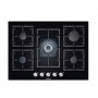 PLACA DE GAS SIEMENS EP716QB91E ENCASTRE 70cm, 5 QUEMADORES, WOK, CRISTAL NEGRO