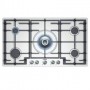 PLACA DE GAS BOSCH PCR915B91E ENCASTRE 90cm, 5 QUEMADORES, WOK, PARRILLA, ACERO INOX