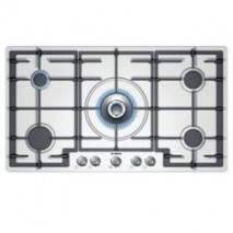 PLACA DE GAS BOSCH PCR915B91E ENCASTRE 90cm, 5 QUEMADORES, WOK, PARRILLA, ACERO INOX