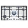 PLACA DE GAS BOSCH PCR915B91E ENCASTRE 90cm, 5 QUEMADORES, WOK, PARRILLA, ACERO INOX
