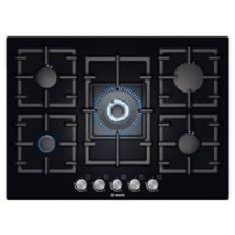 PLACA DE GAS BOSCH PPQ716B91E ENCASTRE 70cm, 5 QUEMADORES, WOK, PARRILLA, CRISTAL NEGRO