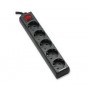 REGLETA 5 TOMAS CON INTERRUPTOR NEGRA