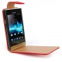 Funda Mooster Sony Xperia Miro ST23I de piel roja slim