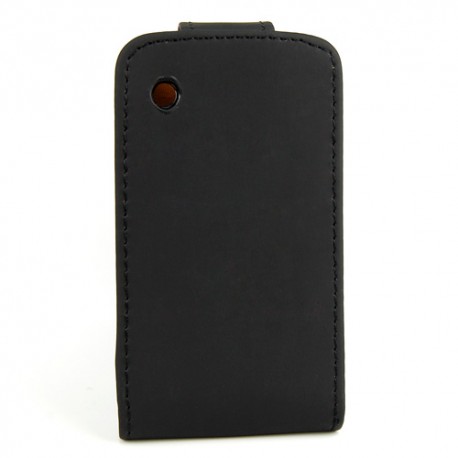 Funda Mooster Blackberry 8520 / 9300 negra de piel slim