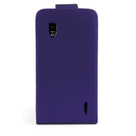 Funda LG Optimus G / E973 de piel lila slim