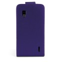 Funda LG Optimus G / E973 de piel lila slim