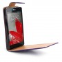 Funda LG Optimus G / E973 de piel lila slim