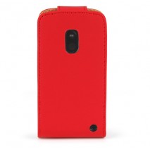 Funda Nokia Lumia 620 roja de piel slim