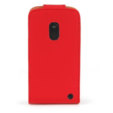 Funda Nokia Lumia 620 roja de piel slim