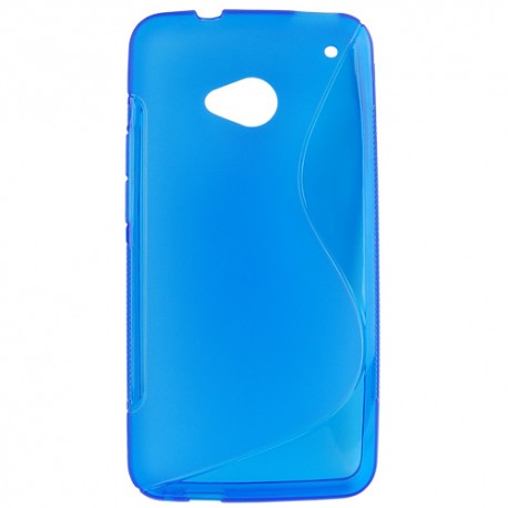 Funda Mooster HTC One M7 azul tpu