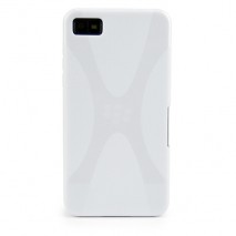 Funda Mooster Blackberry Z10 blanca tpu