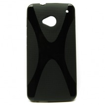 Funda Mooster HTC One M77 negra tpu