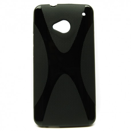 Funda Mooster HTC One M77 negra tpu
