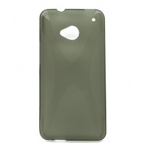 Funda Mooster HTC One M7 gris tpu