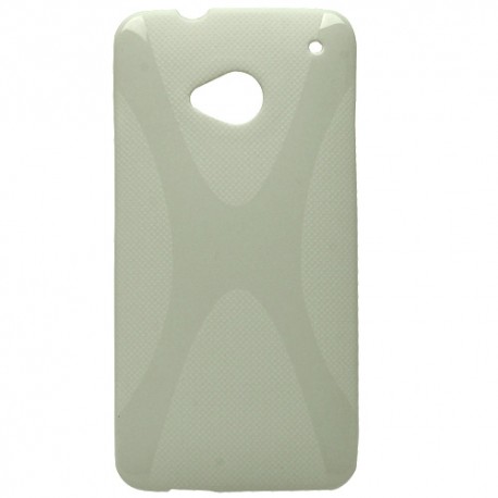 Funda Mooster HTC One M7 blanca tpu