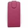 Funda HTC One M7 fucsia de piel slim