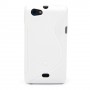 Funda Mooster Sony ST23I Xperia miro blanca tpu