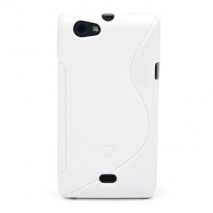 Funda Mooster Sony ST23I Xperia miro blanca tpu