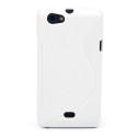 Funda Mooster Sony ST23I Xperia miro blanca tpu
