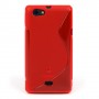 Funda Mooster Sony ST23I Xperia miro roja tpu
