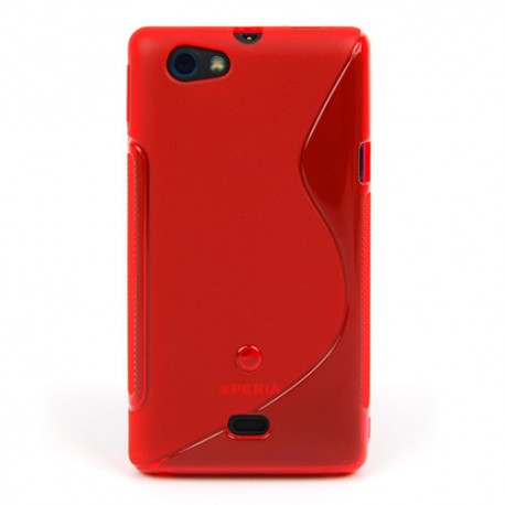 Funda Mooster Sony ST23I Xperia miro roja tpu