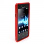 Funda Mooster Sony ST23I Xperia miro roja tpu