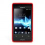 Funda Mooster Sony ST23I Xperia miro roja tpu