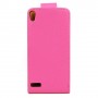 Funda Mooster Huawei Ascend P6 fucsia de piel slim